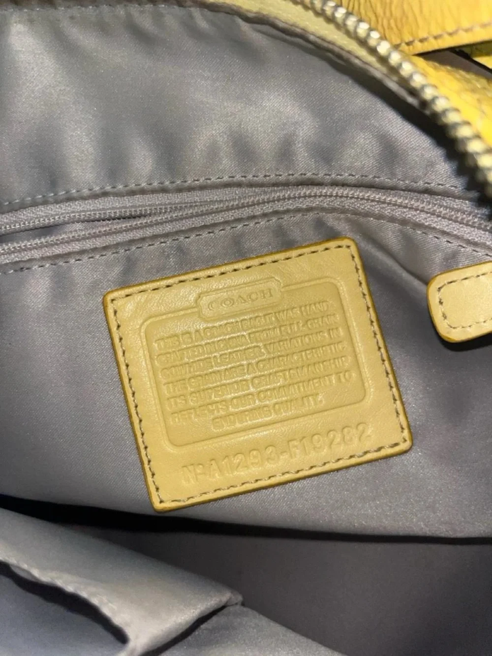 Vintage Coach Yellow Leather Hobo Bag with Signature Stitching
